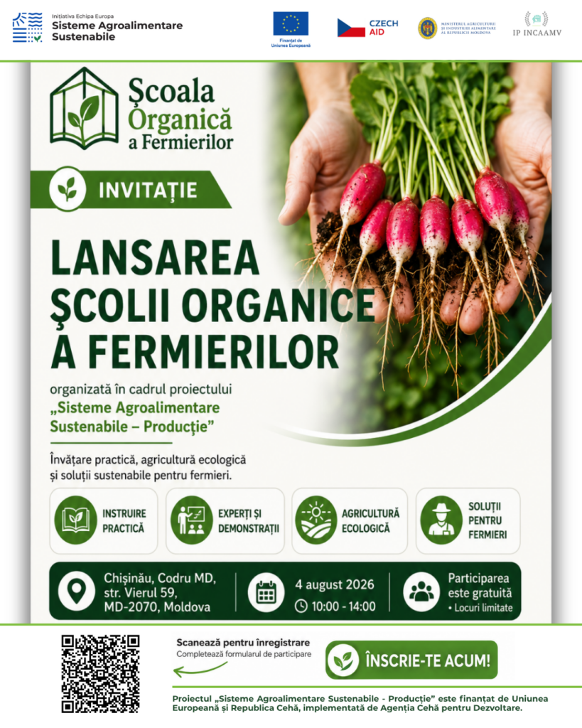 Invitație - Lansarea Școlii Organice a Fermierilor